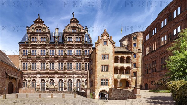 Castle courtyard with Friedrichsbau on the left