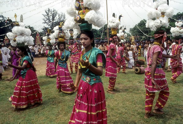Karagam dance performance in Atham festival in Thrippunithura near Ernakulam