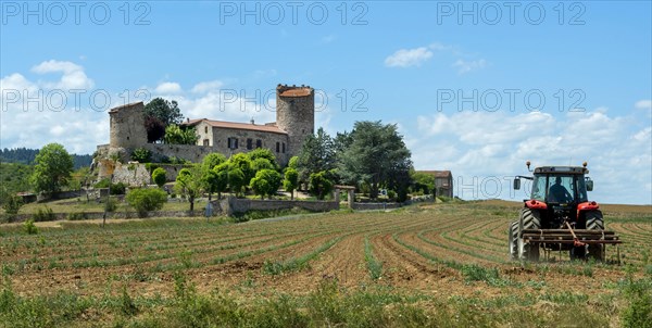 Lauriat castle. Beaumont. Haute Loire departement. Auvergne Rhone Alpes. France