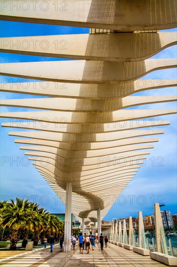 Panoramic walkway with canopy