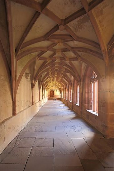 Cloister with Gothic ribbed vault in Alpirsbach Monastery