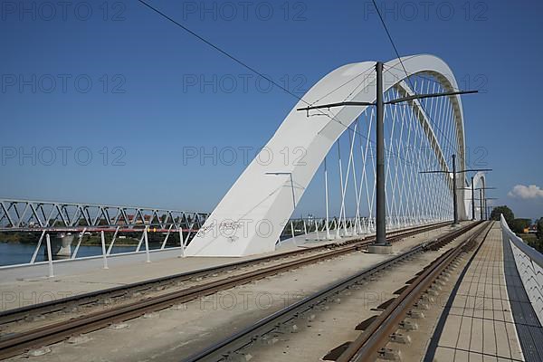 Pont Beatus Rhenanus tram bridge over the Rhine in Kehl