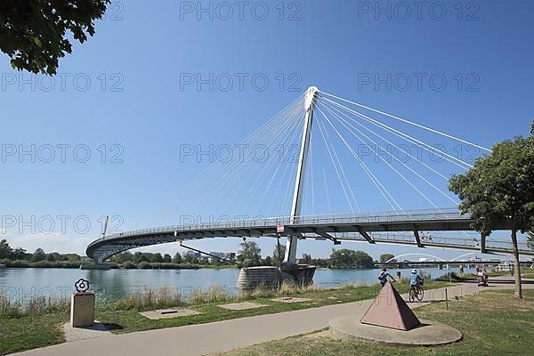 Bridge Passerelle des Deux Rives over the Rhine in Kehl