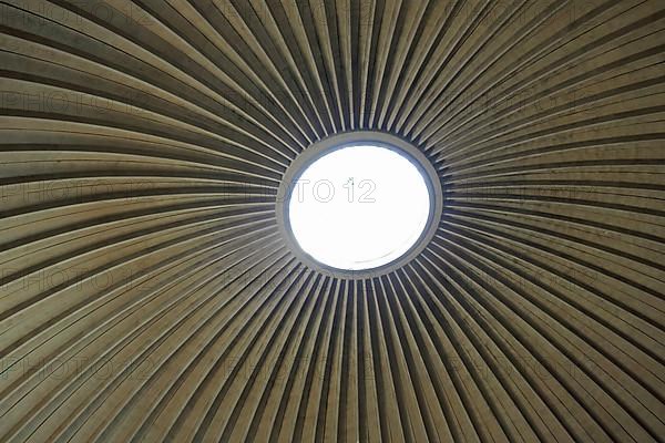 Interior view of the ceiling with dome of St. Stephen's Church