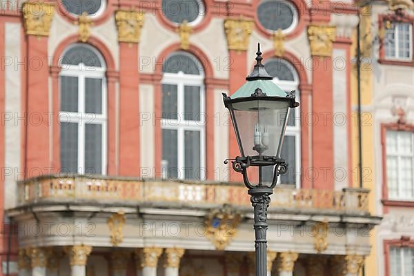 Street lamp at the baroque castle