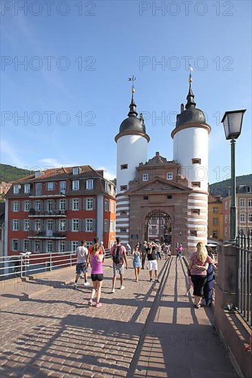 Bridge Gate at the Karl-Theodor-Bridge Old Bridge in the Old Town