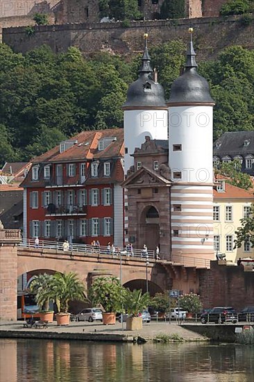 Bridge Gate at the Karl-Theodor-Bridge Old Bridge in the Old Town