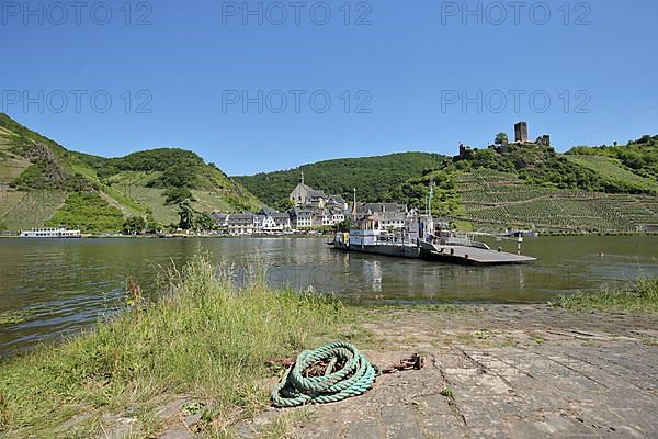 Ferry across the Moselle to Beilstein with Metternich Castle