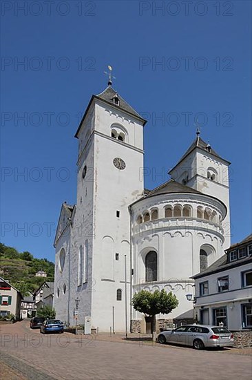 Romanesque Collegiate Church of St Castor and Moselle Cathedral on Lindenplatz in Karden