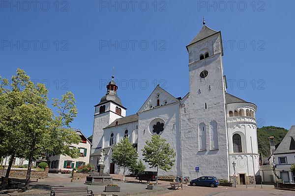Romanesque Collegiate Church of St Castor and Moselle Cathedral on Lindenplatz in Karden