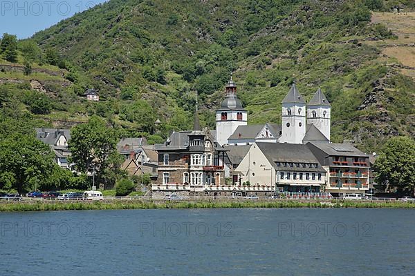 View of Treis-Karden with Collegiate Church of St. Castor and Villa Cornely in Karden