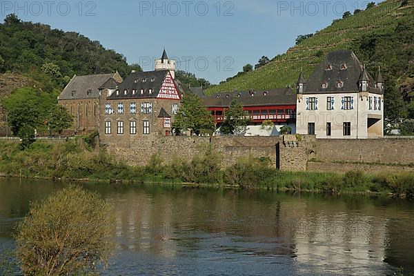 Moated castle Oberburg Schloss von der Leyen built 15th century in Gondorf