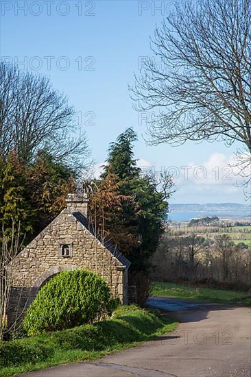 View from Locronan to the bay of Douarnenez