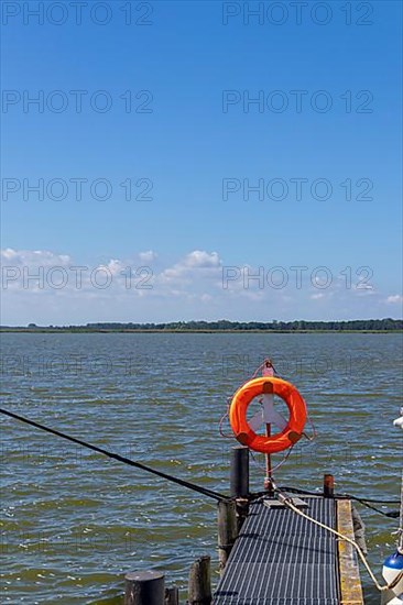 Jetty and lifebuoy