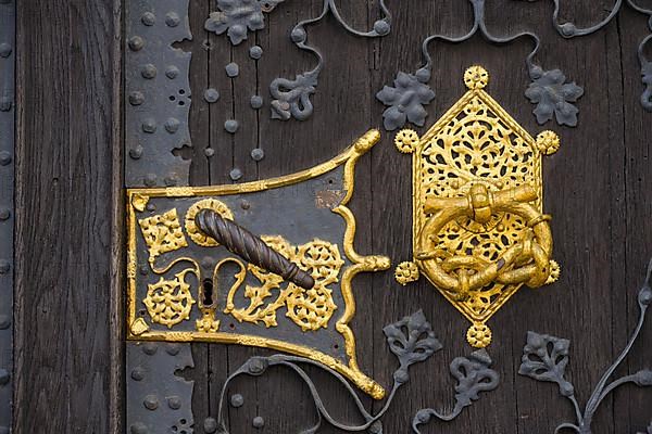 Golden door handle