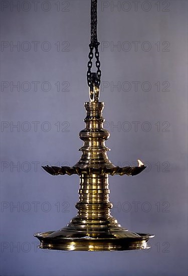 Oil lamp in St. Thomas MarThoma church in Niranam