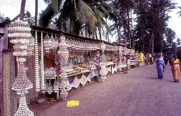 Handicrafts for sale in Kovalam Beach