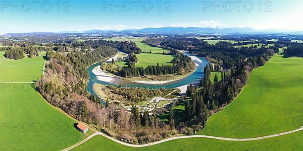 Aerial view of the Litzau Loop in fine weather