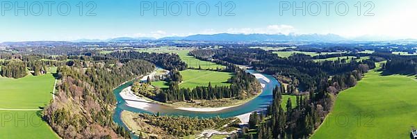 Aerial view of the Litzau Loop in fine weather