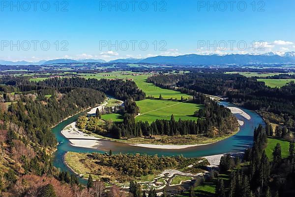 Aerial view of the Litzau Loop in fine weather