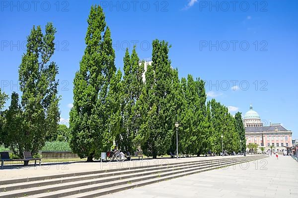 Promenade on the banks of the Havel near Neptunbassin