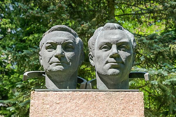 Monument to cosmonauts Waleri Bykowski and Sigmund Jaehn