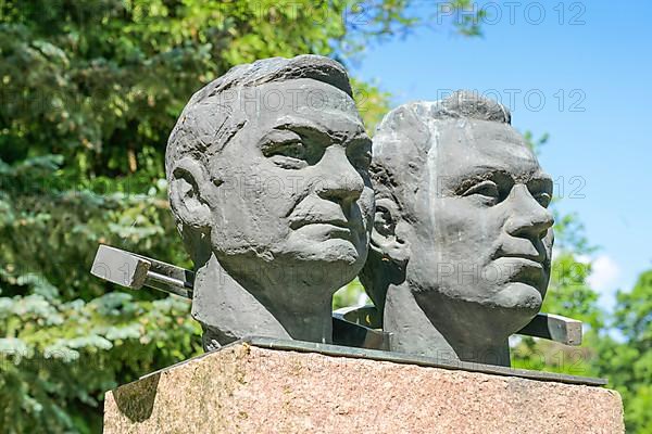 Monument to cosmonauts Waleri Bykowski and Sigmund Jaehn