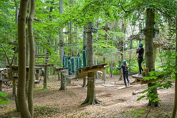 Climbing park with rope course at Telegrafenberg