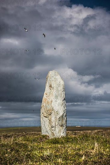 Prehistoric standing stone block