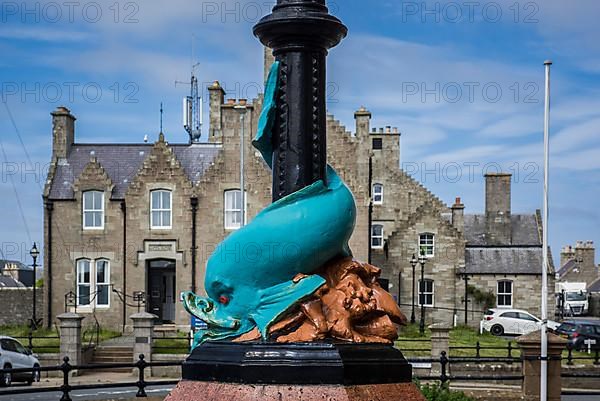 Victorian ornamentation on a lamppost at Lerwick Town Hall