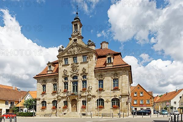 Town hall with rich facade decoration