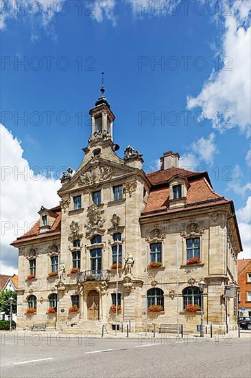 Town hall with rich facade decoration