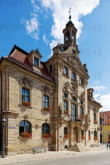 Town hall with rich facade decoration