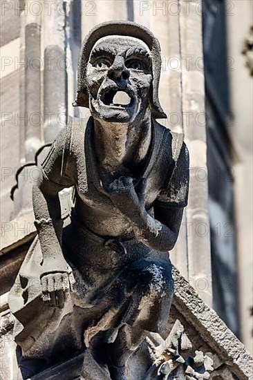 Mystical figures as gargoyles at Cologne Cathedral