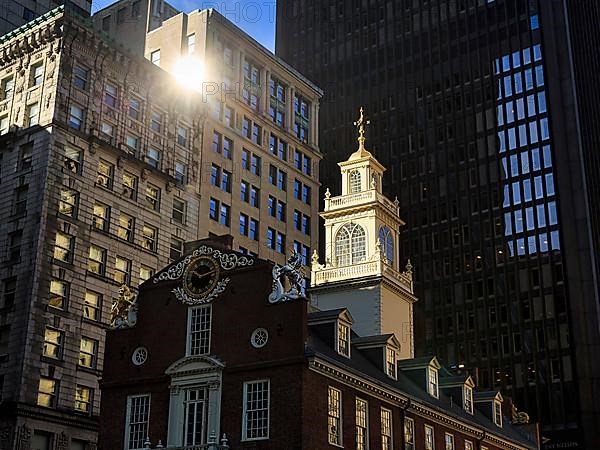 Historic administration building with lion and unicorn