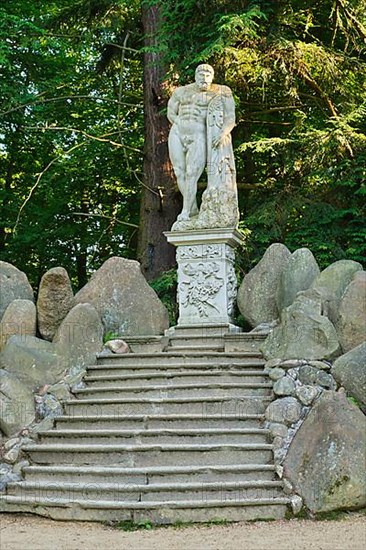 Hercules Statue in the Azalea and Rhododendron Park Kromlau