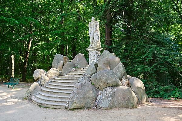 Hercules Statue in the Azalea and Rhododendron Park Kromlau