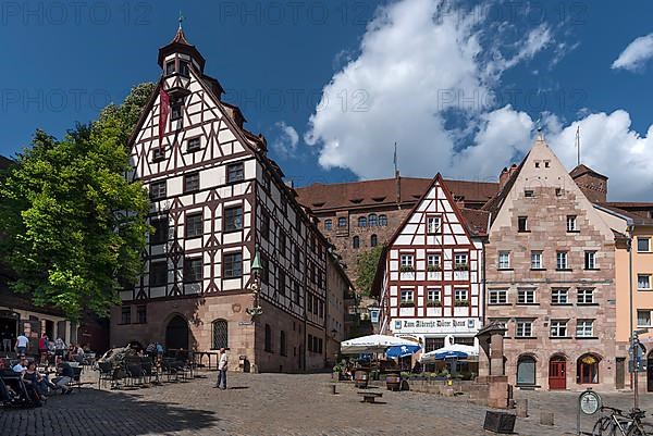 Tiergaertnertorplatz with Pilatushaus and Kaiserburg