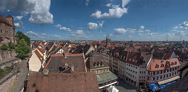 View of the old town and the Kaiserburg