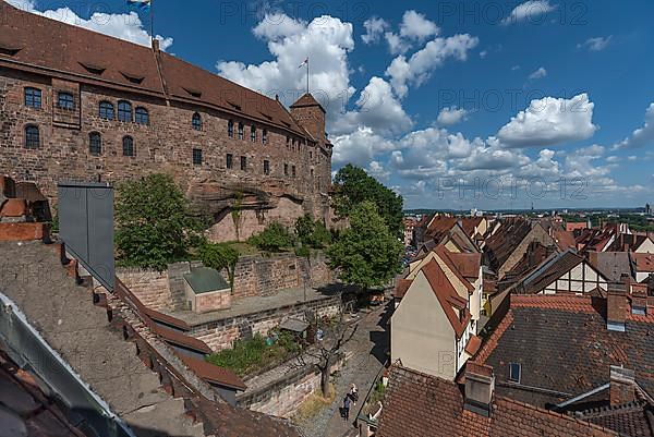 View of the old town and the Kaiserburg