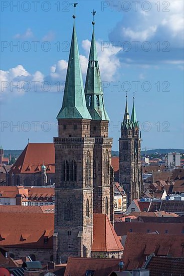 View of the churches of St. Sebald and St. Lorenz