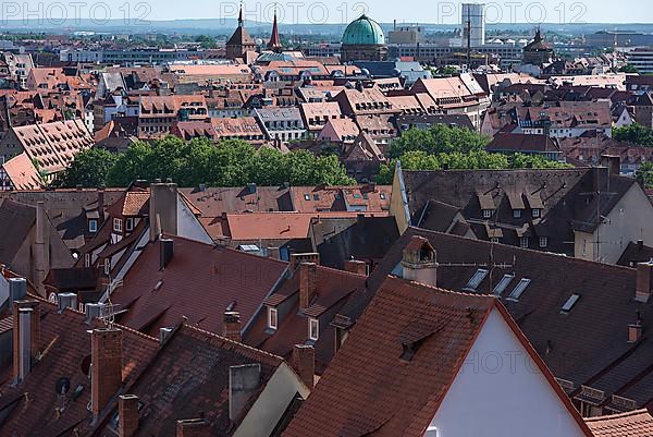 View of the old town roofs and St. Elisabeth's Church