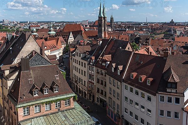 View of the Old Town with St. Sebald and St. Lorenz Church