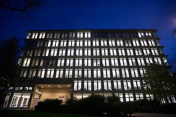 Office building of the consultancy Roland Berger in the evening