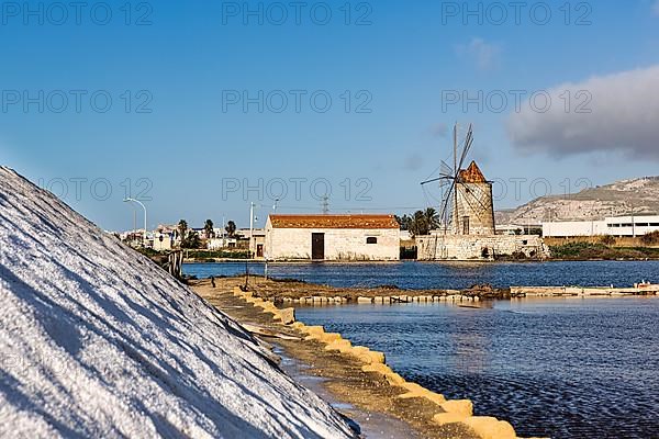 Traditional windmill for salt extraction