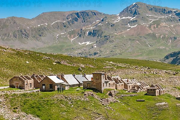 View of historic early 20th century accommodation for a battalion of Alpine hunters