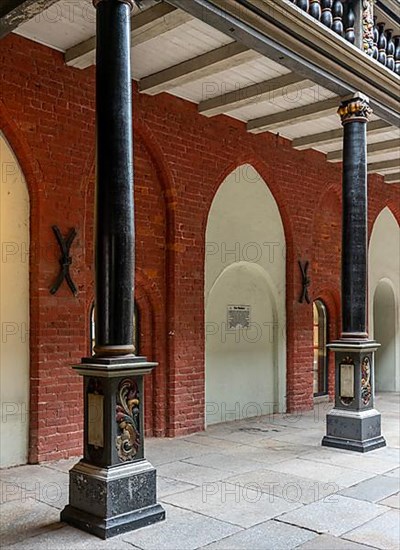 Stralsund Town Hall with historic market arbour