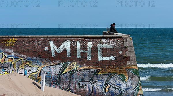 Old wall on the dyke in Prora