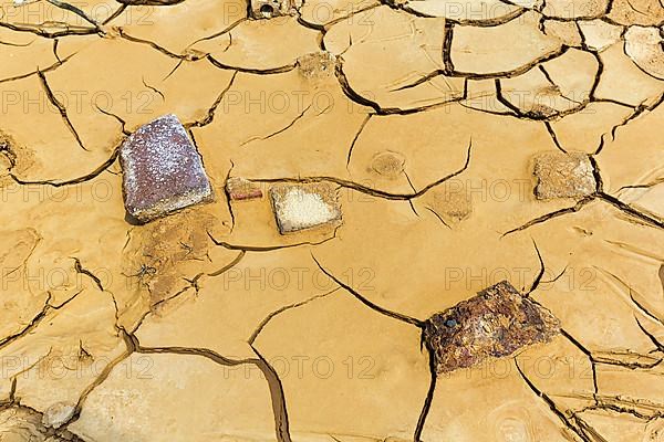 Parched soil and stones