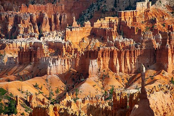 Rock formations and hoodoos in the evening